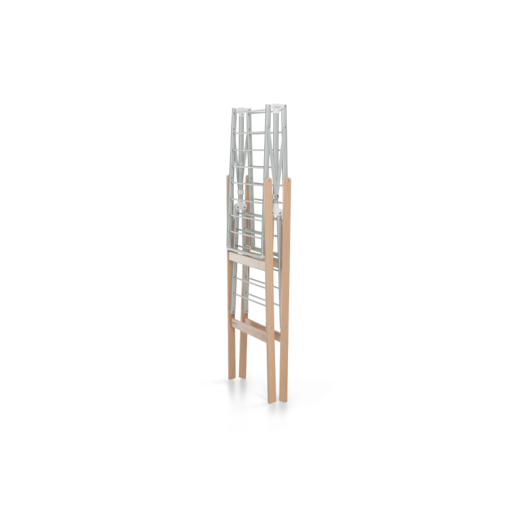 Foppapedretti Stendibiancheria verticale pieghevole in legno fino a 33  Metri di stenditura Colore Noce - URSUS - 9900421506
